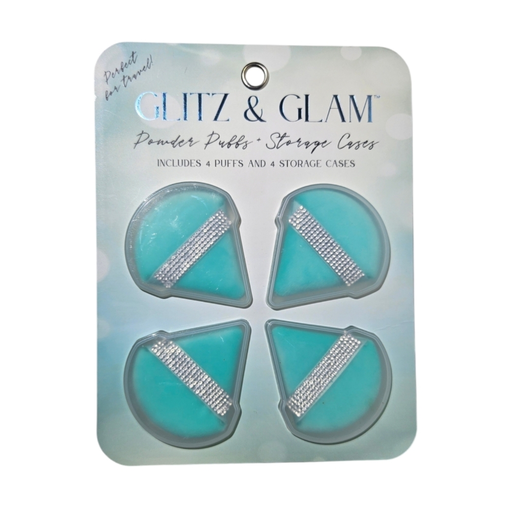 Glitz and Glam Rhinestone Triangle Powder Puffs With Cases / TikTok Viral